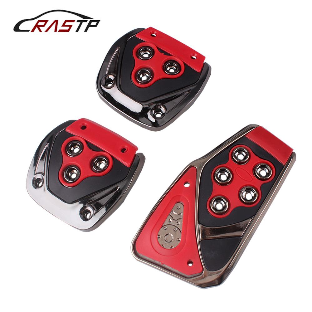 

RASTP-3Pcs Тормоз Подставка для ног Педали Педаль топлива Автоматическая коробка передач Нескользящий тормоз Автоматическая педаль 4 цвета
