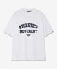 Atejeu Athletic Logo Print Oversized Short Sleeve T-Shirt [White]