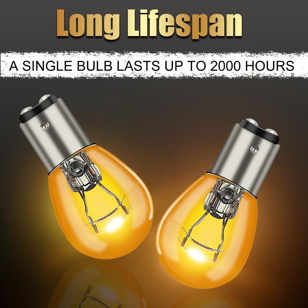 10PCS 12V 1157 Bulb Brake Light Bulbs Flat Feet Twin Filament Turn Signal Bulb Replacement For Marker Tail Running Parking Bulbs 7