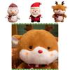 Cute Christmas Teddy Bear Plush Toy Cartoon Style Santa Claus Christmas Reindeer Snowman 25cm/38cm 0.15kg/0.37kg