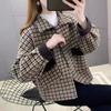 Women's Autumn 2025 Fleece-Lined Jacket: New Korean-British Wool Slimming Casual Suit.