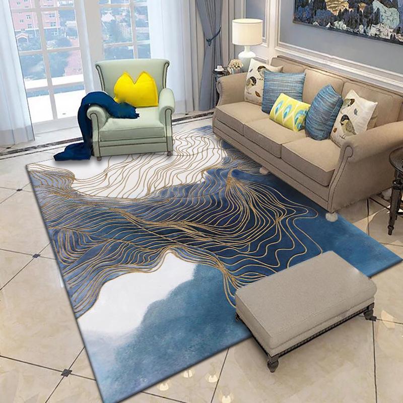 Nordic Abstract Style Living Room Carpet Coffee Table Sofa Cushion Bedroom Bedside Carpet
