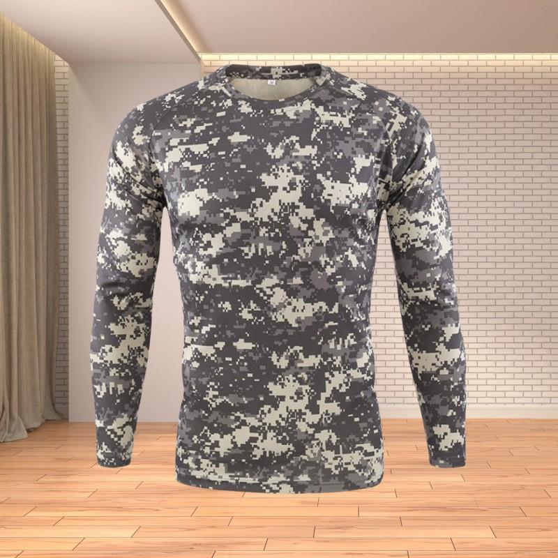 Outdoor Jungle Desert Camouflage Summer Men's Camouflage T-Shirt Fashion Personality Quick Dry War Quick Loose Short Sleeve Top