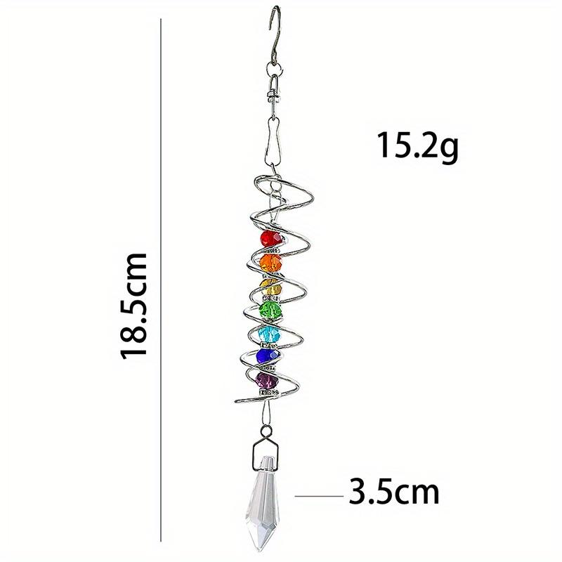 

Спиральный хвост ветряной вертушки, ловец солнца, хрустальный шар, стабилизатор, бусина чакры, подвесной кинетический ветряной колокольчик, создатель радуги, садовый декор