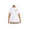 Nike Back Brand Logo Print Crew Neck T-Shirt Men Tops White DM6427-100