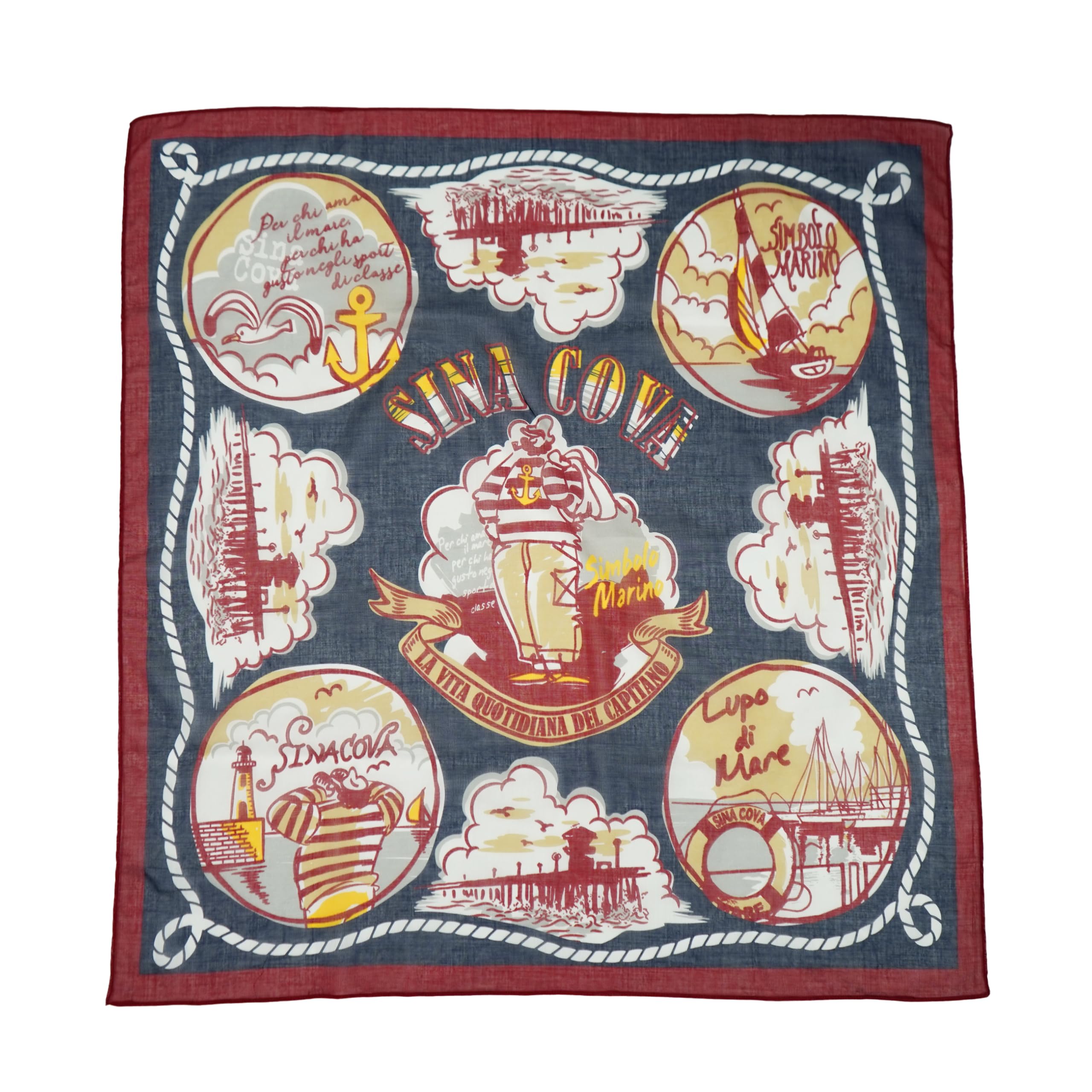 

Sinacova Scarf for Men and Women, 100% Cotton Lawn, 63 x 63cm, Thin, Lightweight, Smooth to the Touch, 25176220920F