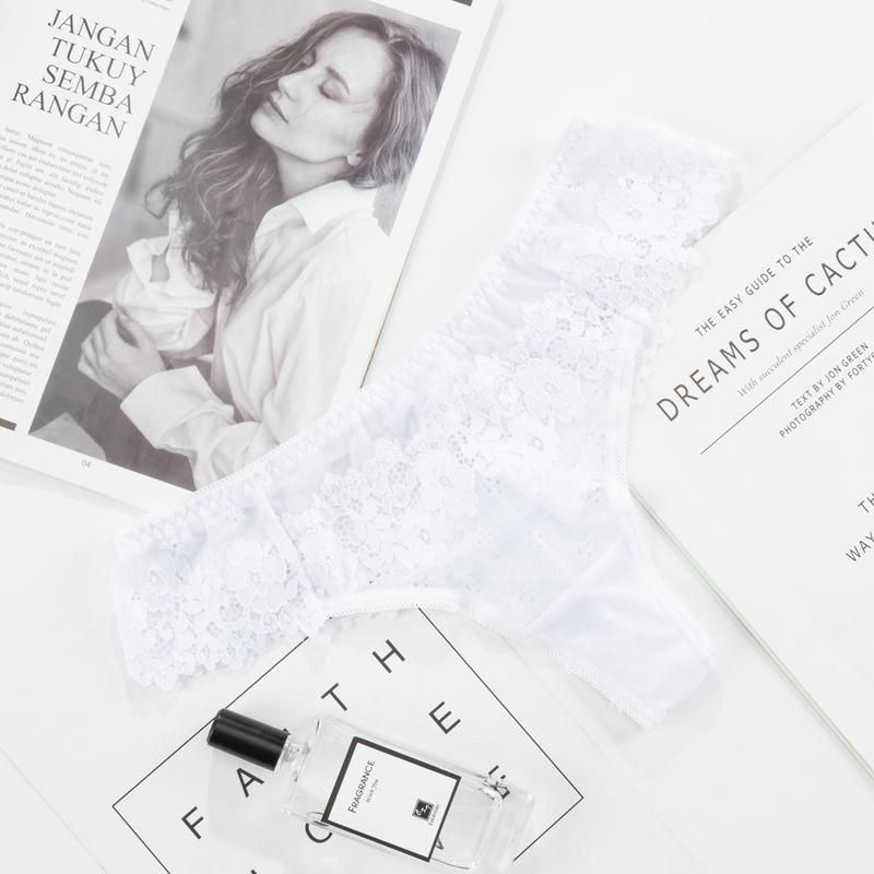 Sexy Spitzenhöschen für Damen, transparent, niedrige Taille, durchsichtige Tanga-Unterwäsche