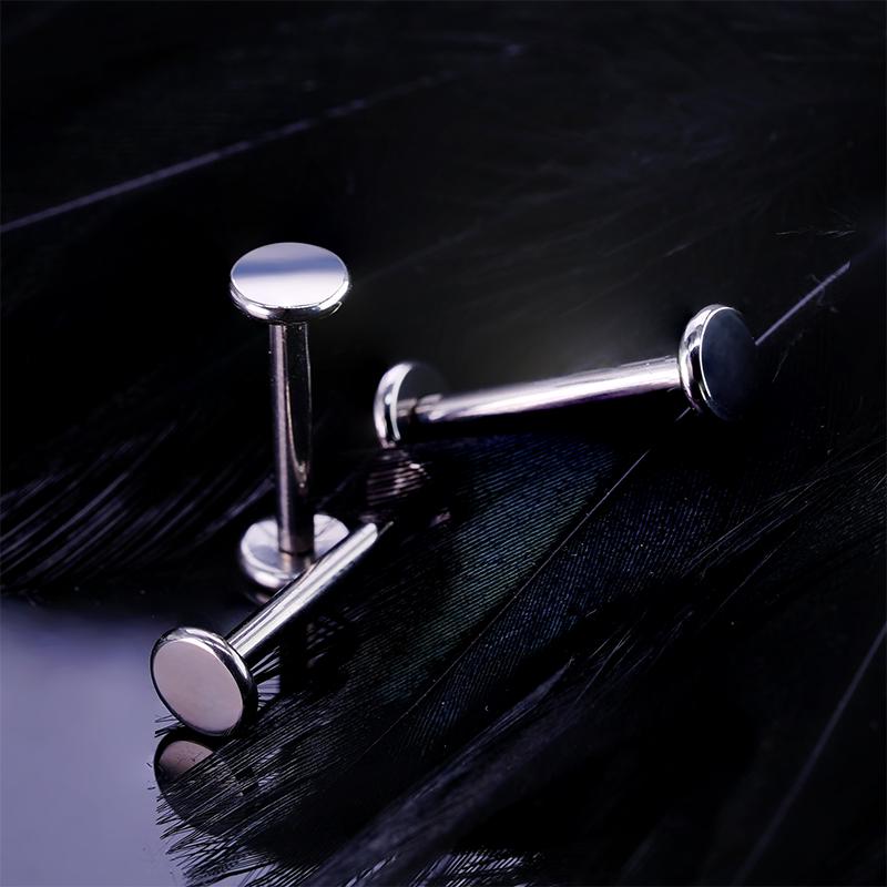 Flachboden-Zungenpiercing aus Titanlegierung - Super bequem, Innengewinde, Ideal für den täglichen Gebrauch als Zungen-, Ohr- oder Lippenpiercing.