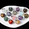 Natural Semi Precious Stone Crystal Mini Apple Pendant for DIY Pendant Thanksgiving Gifts Room Office Decoration Collectibles