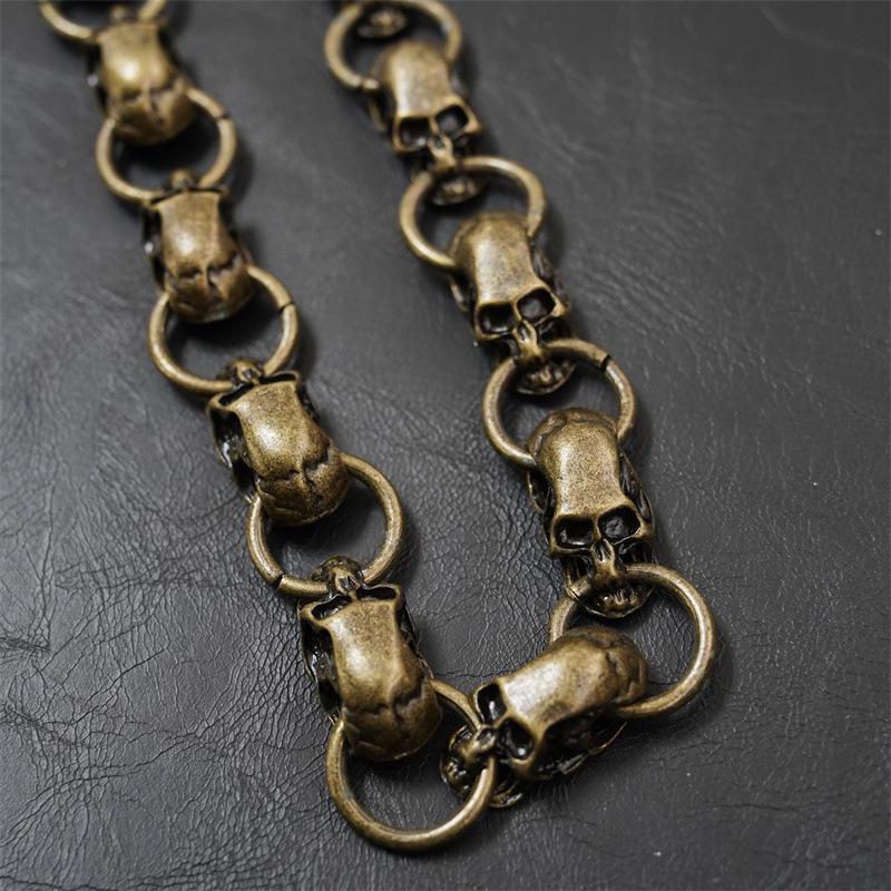Men's Skull Alloy Pant Chain - Antique Bronze Hip Hop Accessory
