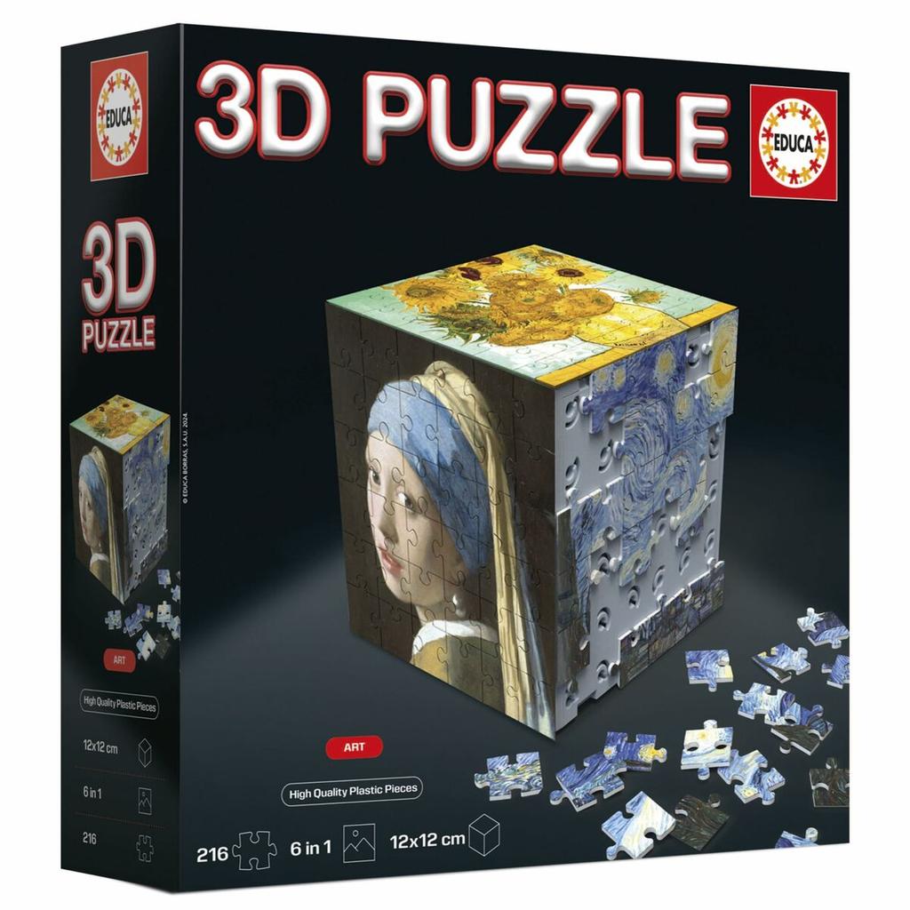 Puzzle Educa Arte En Cubo 36 Pieces 216 Pieces (6 Units)