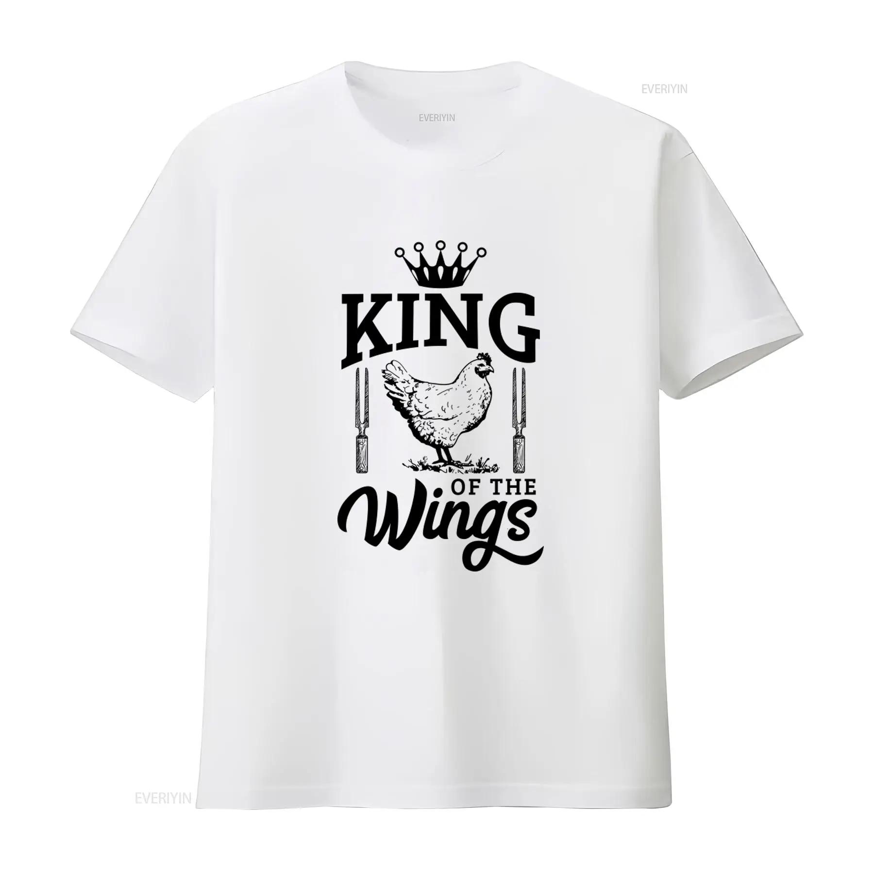 

BBQ Fried Chicken Wing King Funny Food Barbecue T Shirt Unique Design for Lovers Perfect Enthusiasts vintage Washed Stylish S разноцветный
