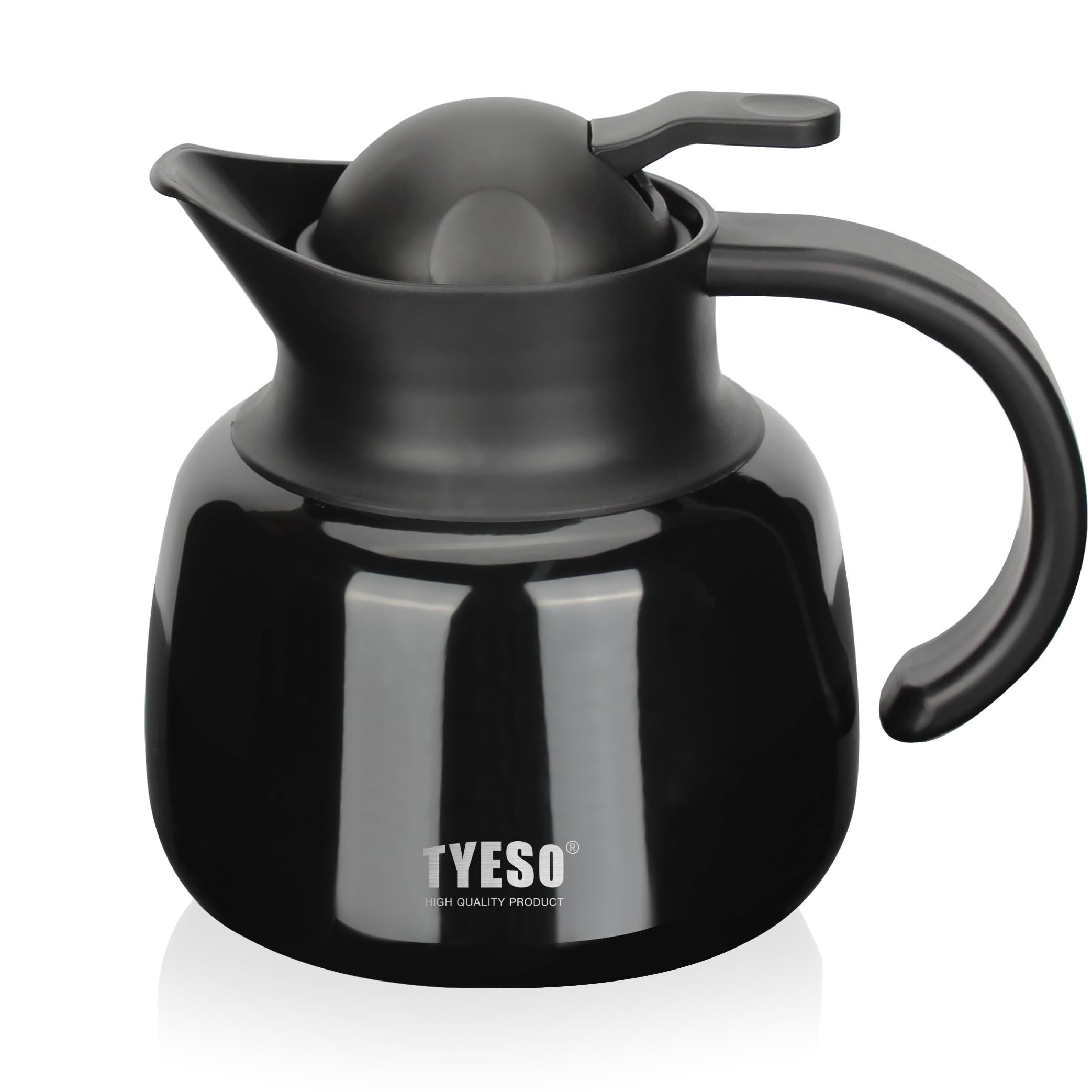 

Термос TYESO Настольный Вакуумный Изолированный Нержавеющая Сталь Портативный Ситечко Чернильно-Черный Фляга, 0.75 л, Чайник, Чайник, Чай, Кофе, Чайник, Изолированный, В комплекте,