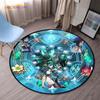 Genshin Impact Round Rugs for Bedroom Cartoon Carpets for Living Room Kids Soft Rug Anti-slip Floormat Home Decor Camping Picnic