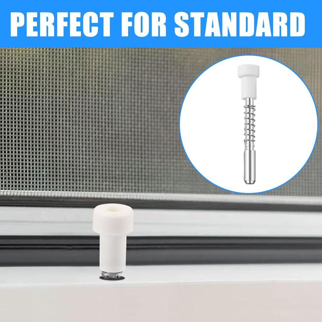 Pack of 10 Aluminum Window Screen Plunger Locks Rustproof Easy Installation Screen Fasteners Set for Home Office Garage