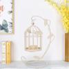 Iron Iron Birdcage Lantern Birdcage Black, White Birdcage Candle Holder 9.1in Tabletop Lantern Decor Dining Table