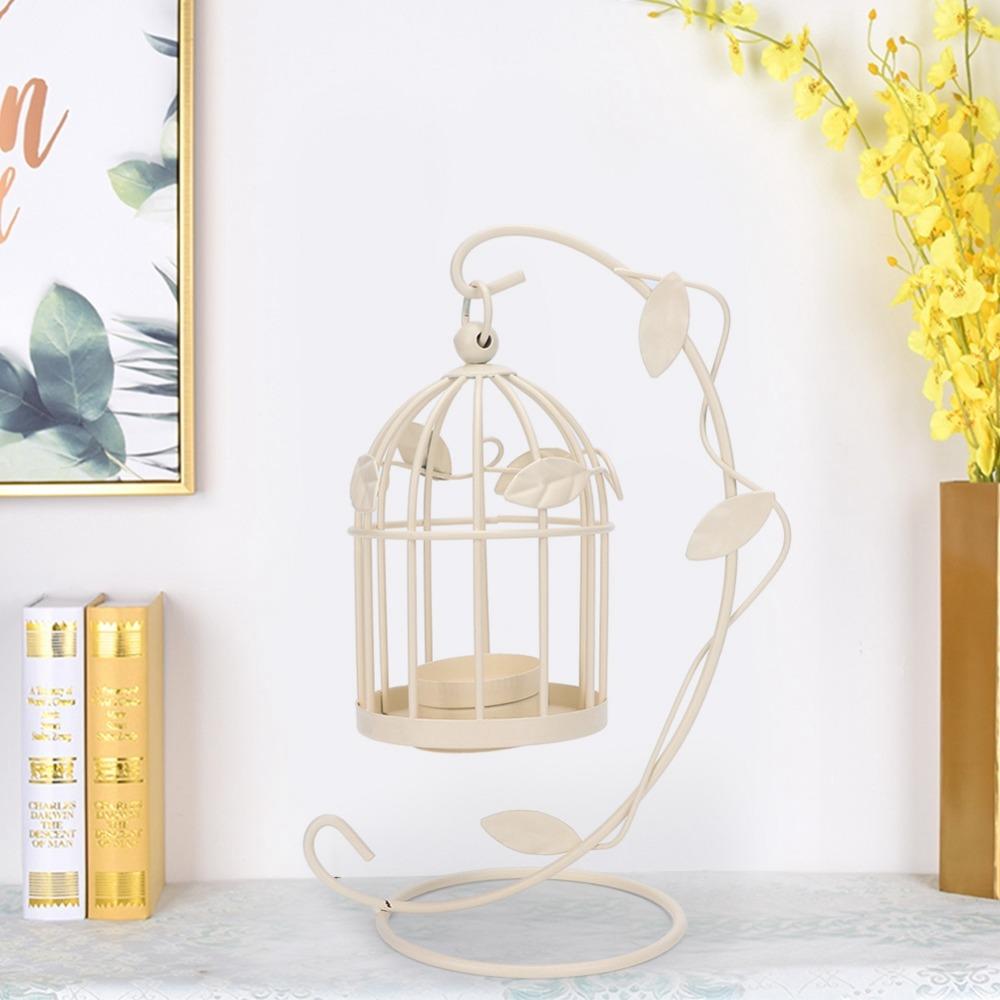 Iron Iron Birdcage Lantern Birdcage Black, White Birdcage Candle Holder 9.1in Tabletop Lantern Decor Dining Table