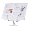 Desktop Book Stand for Reading with 360 Degrees  Rotating Base & Page Clips Foldable and Angle Adjustable for Cooking