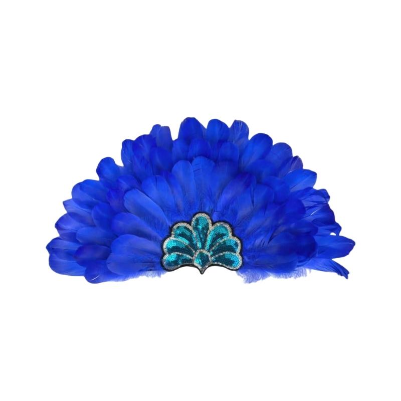 Bohemian Indian Feather Headdress Headband For Photography Costume Party Adjustable Soft Headpiece королевский синий