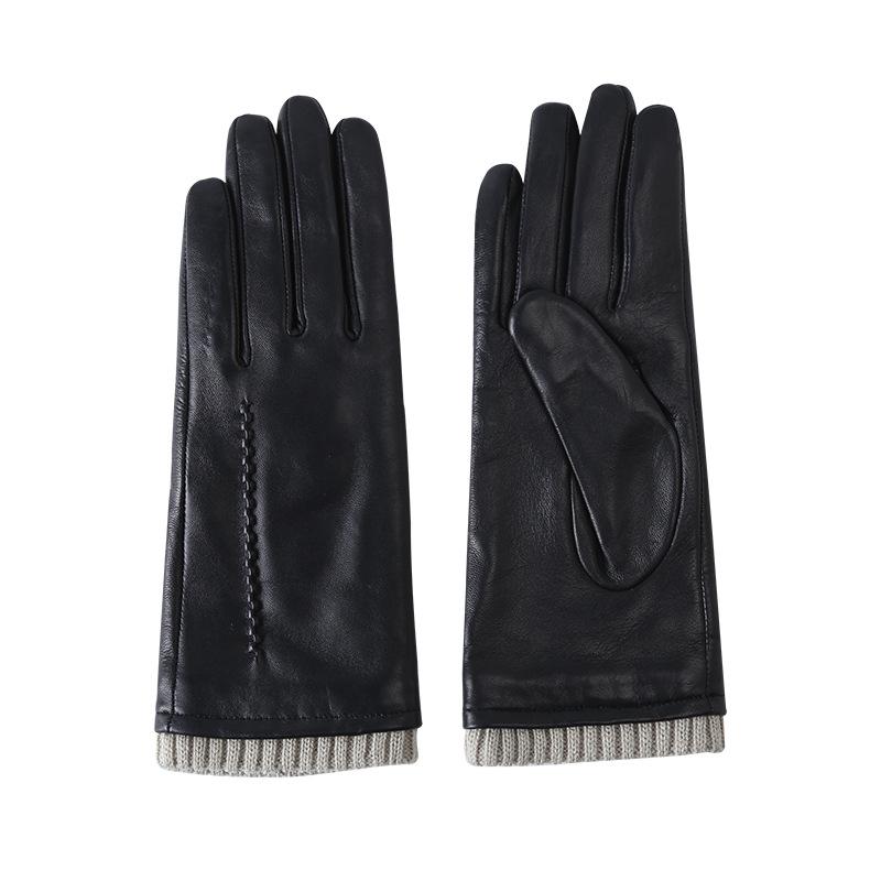 Women's Sheepskin Touch Screen Leather Gloves with Velvet – Perfect Gift