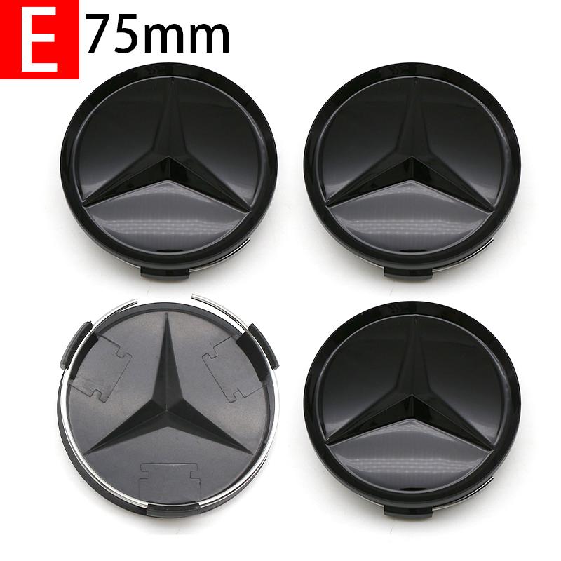 ABS Car Wheel Center Hub Caps 4PCS 56MM 60mm 75MM For Mercedes Benz AMG W203 W206 W220 W205 W211 GLA GLC Emblem Tire Rim CoversA