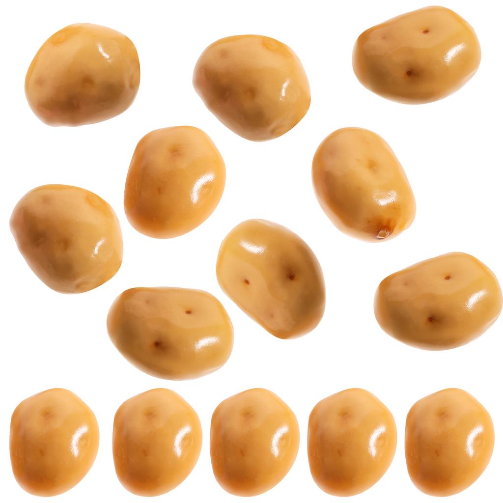 20pcs Artificial Potatoes Simulation Vegetables - Realistic Fake Potato Food Toy, Home Kitchen Decoration & Photography Prop
