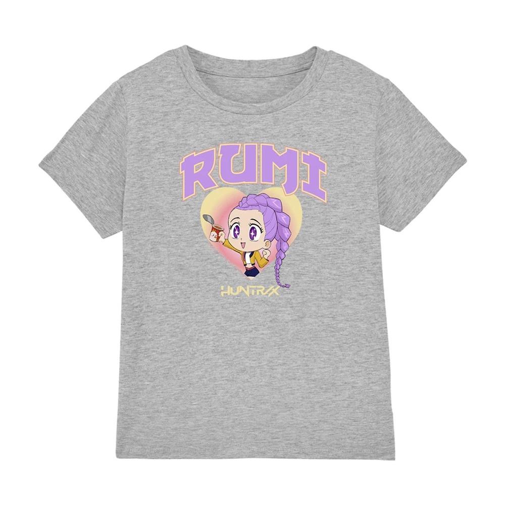 

Kpop Demon Hunters - Huntrix Rumi Collegic Kids T-shirt, Heather Grey 150