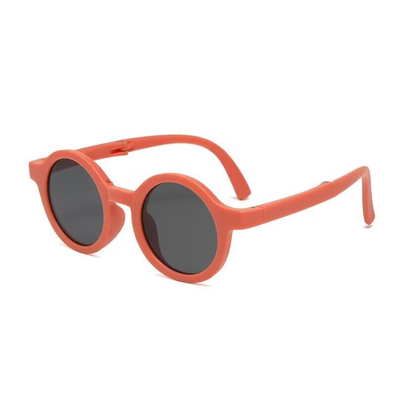 Retro Foldable Round Sunglasses For Kids Boys Girls Vintage Children Sun Folding Glasses Cute Portable Goggles Eyewear