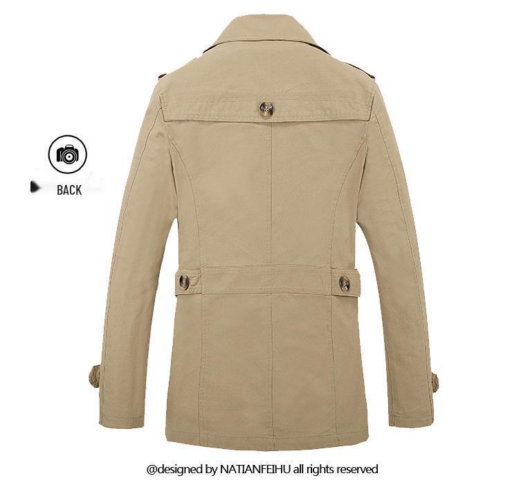 Pánská bunda z prané bavlny: Neformální jarní/podzimní módní kabát