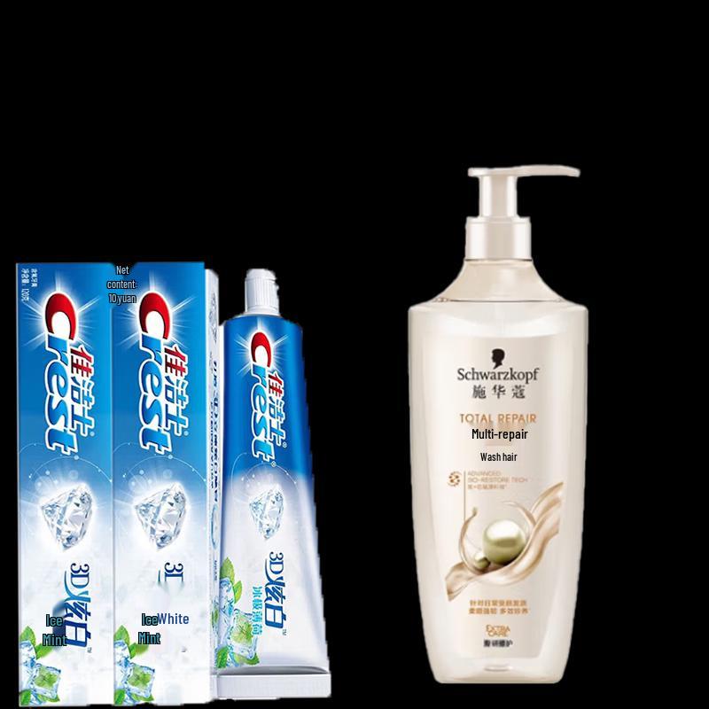 

Crest 3D White Toothpaste & Schwarzkopf Shampoo Bundle