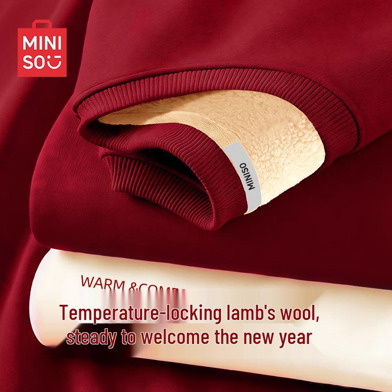 

MINISO Unisex Lunar New Year Fleece Pullover Hoodie M