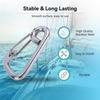 2-Piece 304 Stainless Steel Spring Hooks – Heavy-Duty Safety Quick Release Clips – 6x60mm & 8x80mm For Dog Walking, Camping, Fishing, Hiking