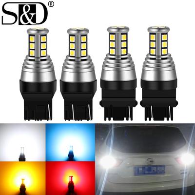 1Pc 1400LM T20 Lampadina LED 7440 7443 W21W WY21W W21/5W LED T25 3157 3156 P27/7W P27W Luce di segnalazione per auto Lampada di parcheggio retromarcia 12V