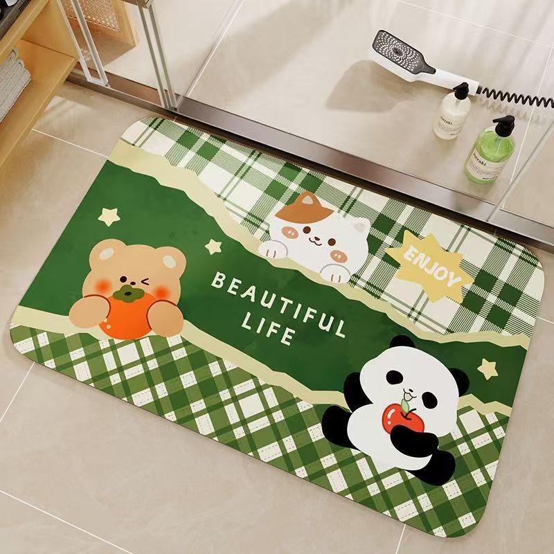 

Милый мультяшный щенок, впитывающий коврик для ванной - Пылезащитный коврик для прихожей 40*60cm Diatom Mud 3rd Gen