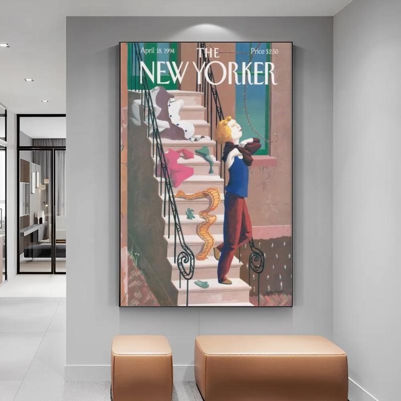 Postere Pânză Revistă The New Yorker Artă de Perete Poster Decor Acasă Cafea Pictură de Perete Decor Hol Dormitor Living