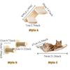 Wooden Cat Climbing Shelf Wear Resistant with Cushion Sisal Rope Cat Stairs Space Saving Pet Wall Steps Sleeping