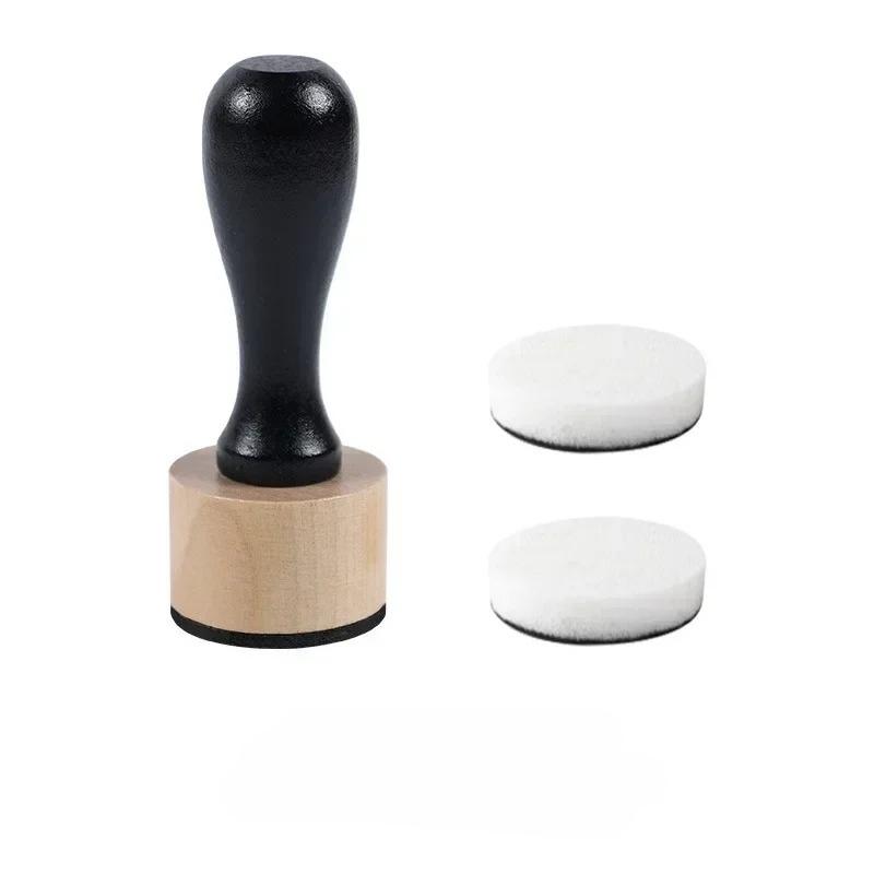 

Wood Handle Blank Stamps with Sponge Heads set for Scrapbooking Stamping Painting Artistic Tools Blending Brushes, чёрный
