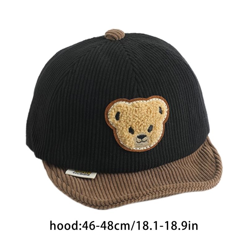 Kreslená kšiltovka Baseballová čepice Dětská kšiltovka Vyšívaná čepice s medvídkem Duck Tongue Cap Zimní dětská čepice Dětská sluneční čepice
