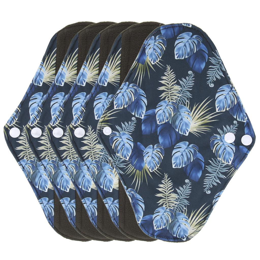 5pcs Women Sanitary Pad Washable Reusable Strong Water Absorption Feminine Menstrual Pads