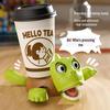 Creative Turtle Coaster: Cute, Funny, Stress-Relief Desktop Ornament with Pressable Eyes