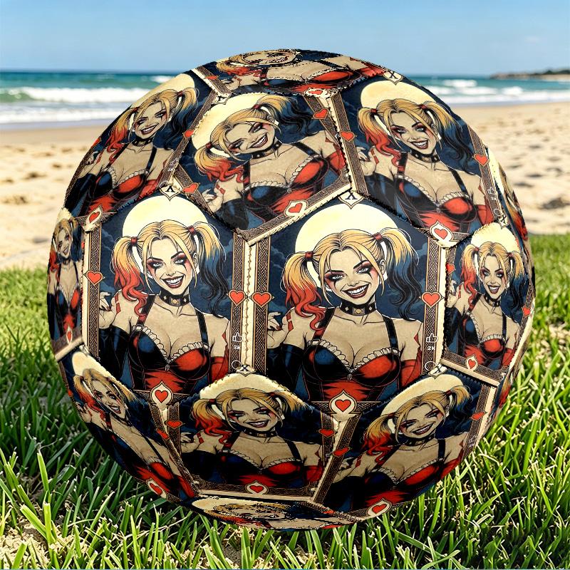 Superhero Print Size 5 Soccer Ball, PU Wear Resistant Football for Match Training and Daily Practice, Birthday Gift for Soccer Fans