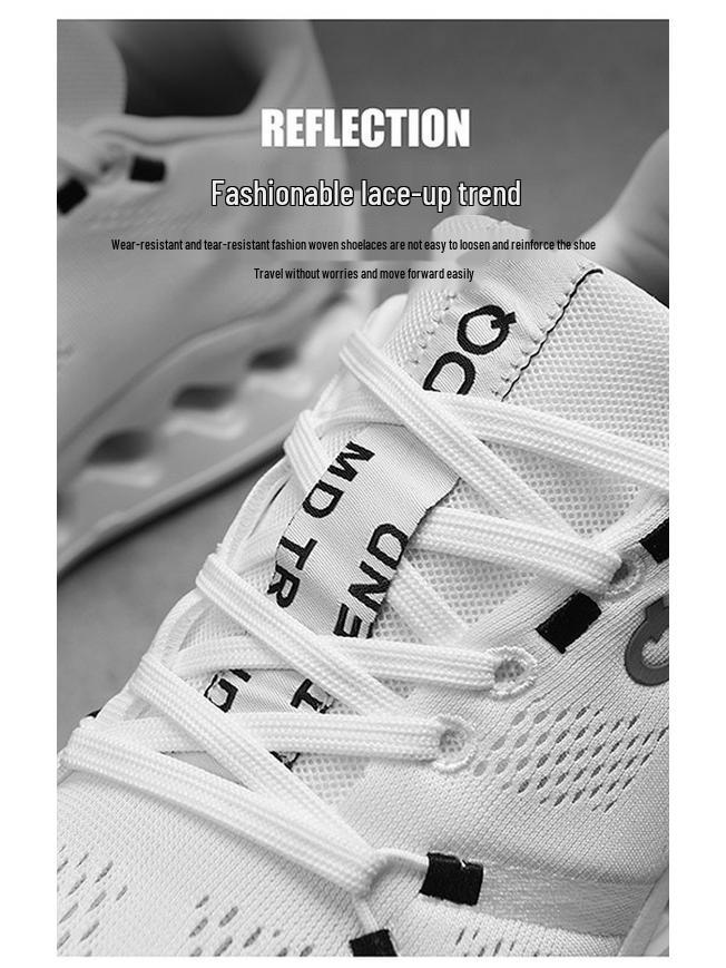 Lätta, andningsbara mesh-löparskor för män - Dämpade, bekväma, låga sneakers för utomhusbruk