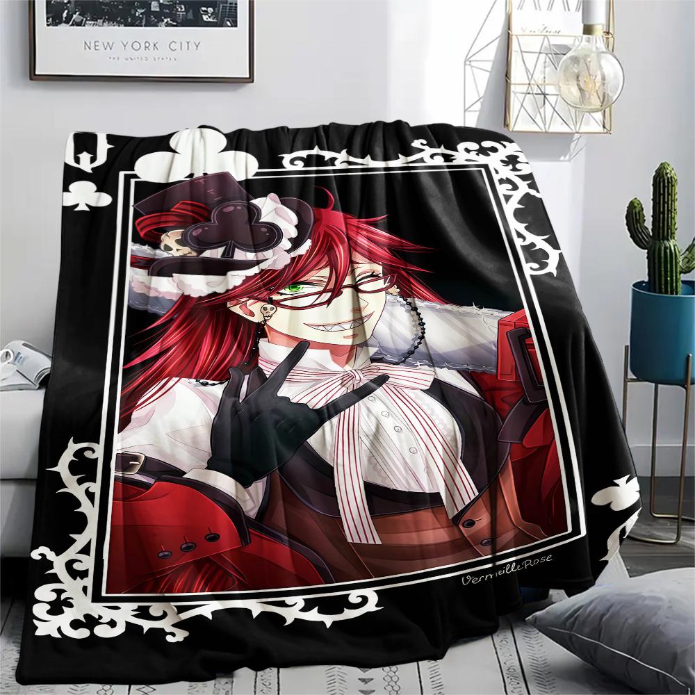 1PZ Coperta in Flanella con Stampa Black Butler, Alta Qualità per Tutte le Stagioni, Decorazione per la Casa, Calore e Comfort, Perfetta per Regali di Natale