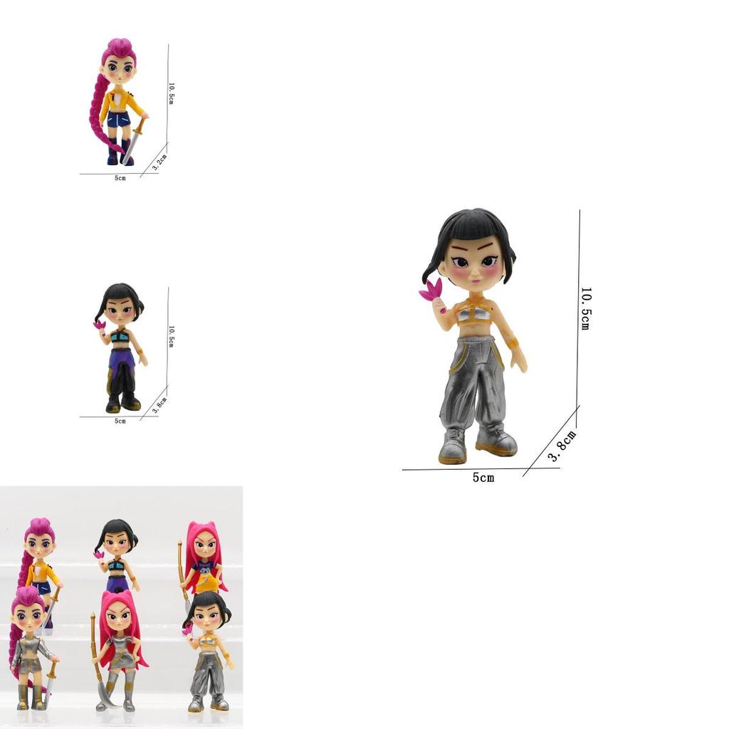 Kpop Demon Hunters Collectible Figure With Plastic Material For Display And Gift