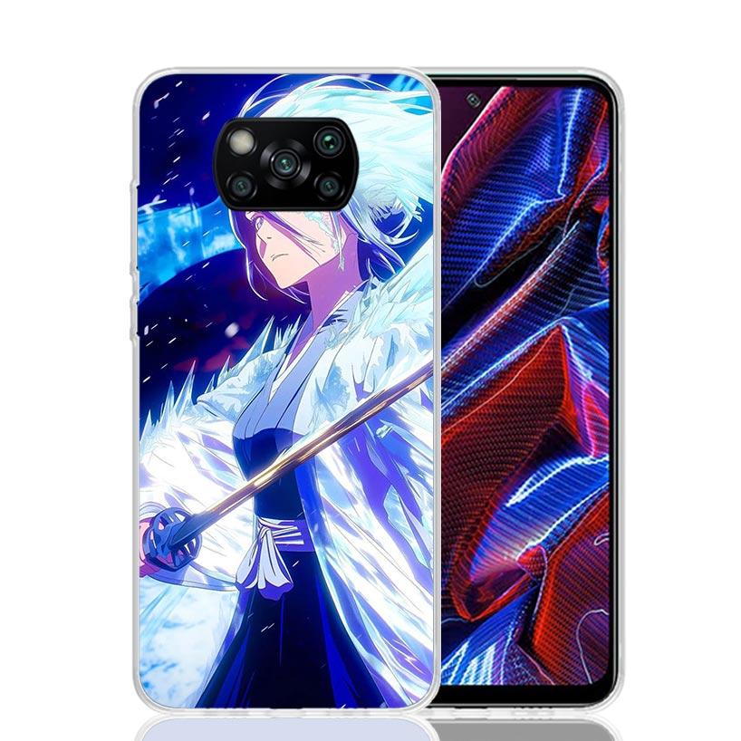 Bleach Kuchiki Rukia Phone Case For Xiaomi Poco X7 X6 X5 Pro F7 Ultra Redmi 15C 15 13 13C 12 12C 10 10A 10C 9 9A 9C 9T Cover Poc