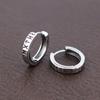 Pendientes de Aro de Moda con Runas Vikingas Noruegas para Hombre Mujer Acero Inoxidable Unisex Aro Huggie Nórdico Joyería con Encanto Retro