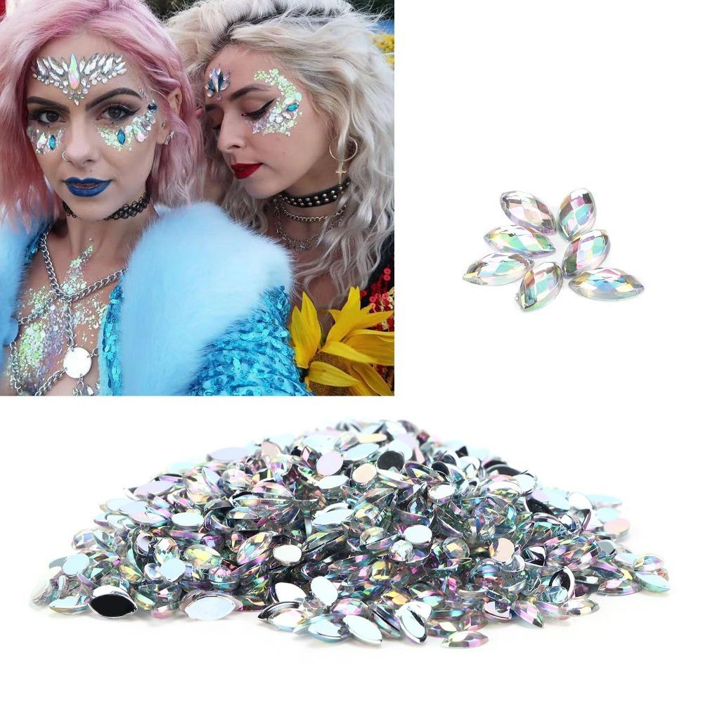 1000PCS Flatback Flatback Rhinestones Fancy Acrylic Rhinestones Wedding Dress Decoration белый