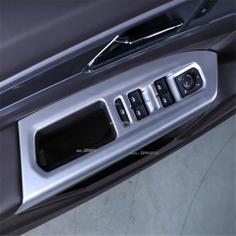 For Volkswagen VW Atlas Teramont 2017 2018 Accessories Car Interior Window Lift Button Trim Inner Door Armrest Cover Trims