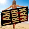 1Pc Empowerment Through Iron Will Beach Towel, Quick Dry, Multi-Use for Beach Pool Gym Yoga Home Travel, Christmas, Halloween, Xmas Gift M929381