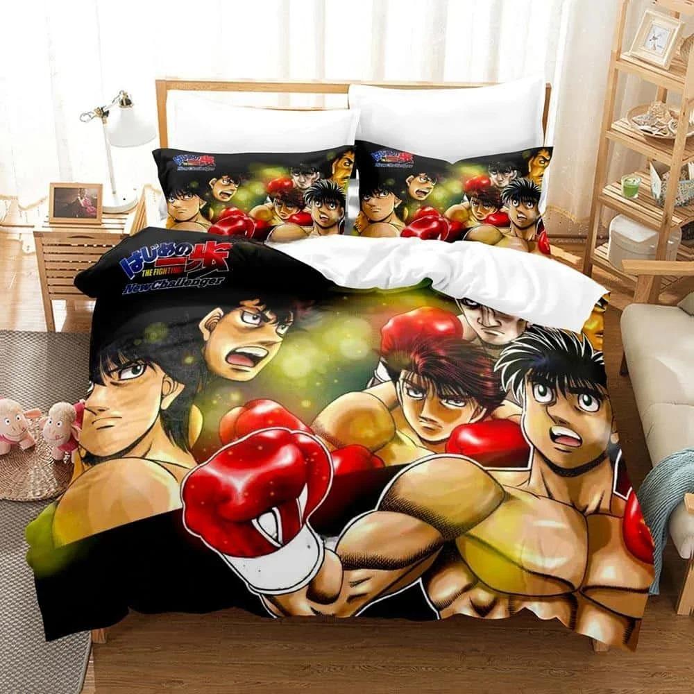 New Anime Hajime No Ippo Bedding Set Duvet Cover Comforter Bed Set Quilt Cover Pillowcase King Queen Twin Size Boys Girls Adult